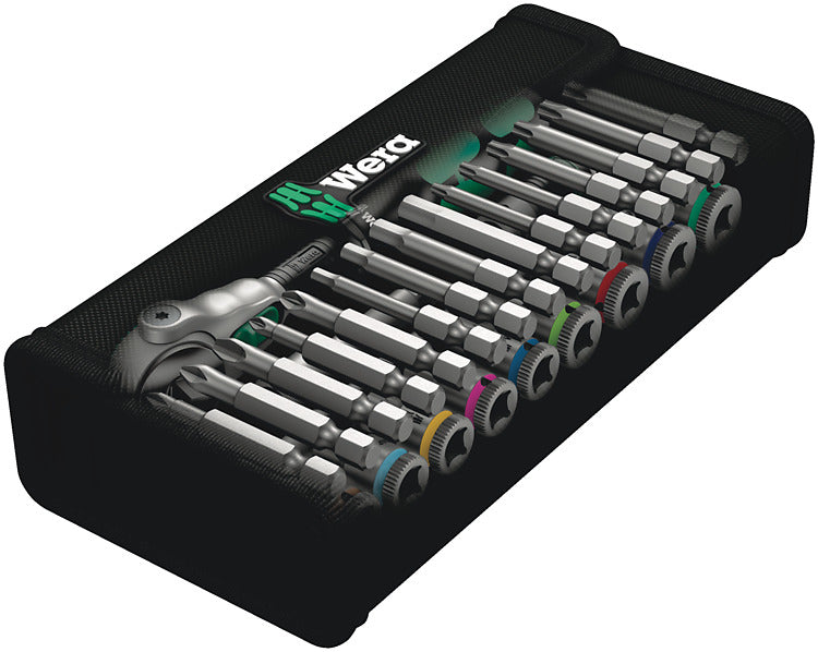 Wera Schraubendreher-Bit-Set Zyklop – 15 Bits – Antrieb 1/4" – 8100 SA 9