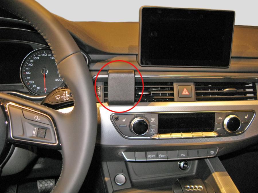 Brodit Auto-Halterung, passive Halterung – für Audi A4 Avant 16, Audi A4 Sedan 16 – Schwarz, ABS-Kunststoff
