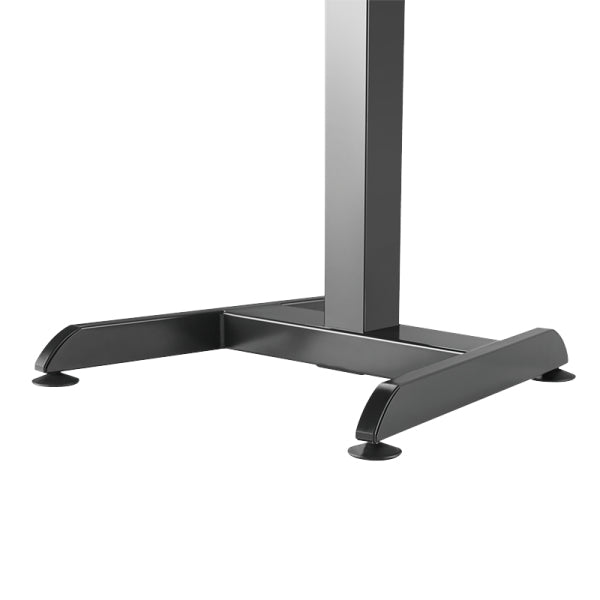 LogiLink Steh-/Sitz-Tisch – 80 × 62,7 cm, elektrisch höhenverstellbar, anthrazit, Stahl, Spanplatte