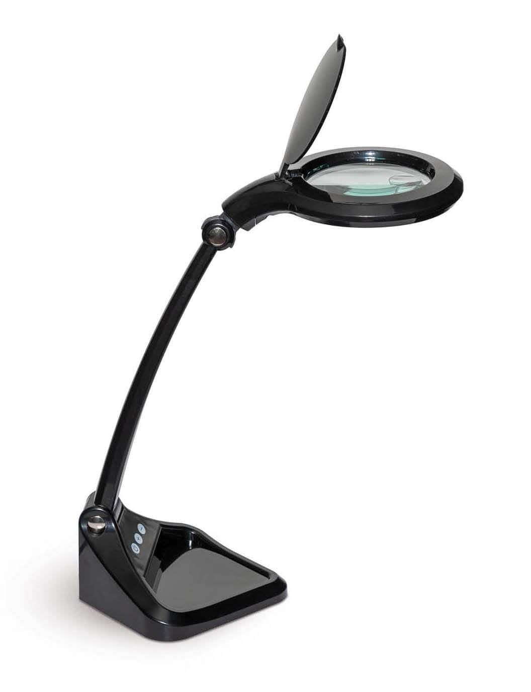 MAUL Leuchtlupe – 1,75× (Spot 4×) – Ø 100 mm – mit LED, schwarz
