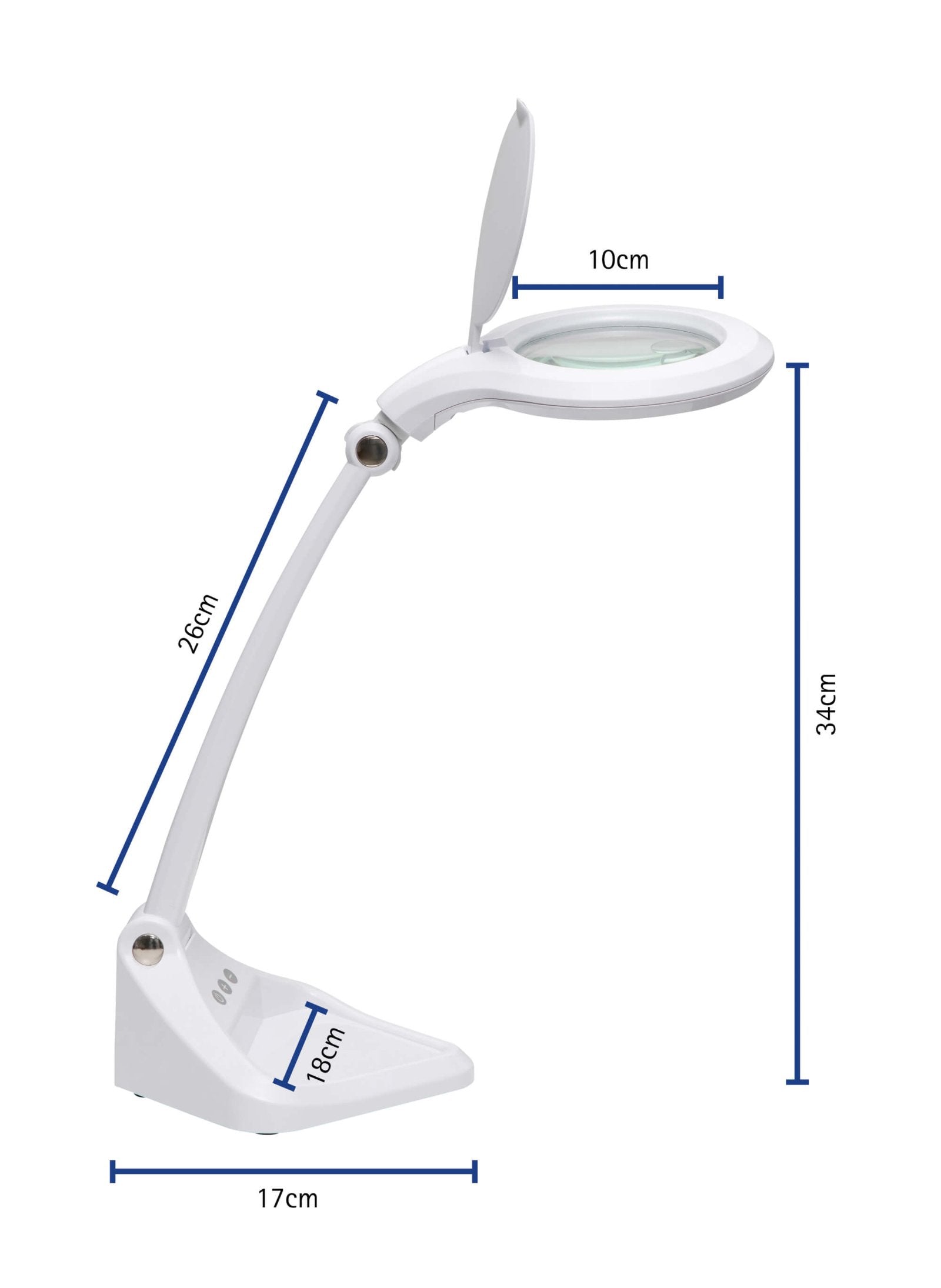 MAUL Iris LED-Lupenleuchte – 3 D, 1,75×, 502 lm, 6500 K, dimmbar – schwarz