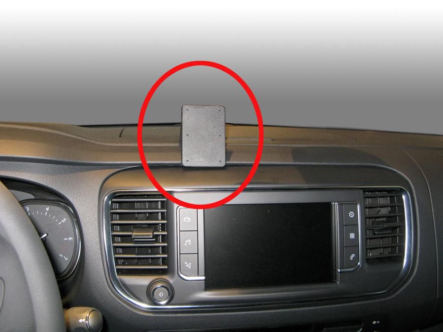 Brodit Auto-Halterung, Center-Mount – für Citroen Jumpy 3. Gen. (2017–2019) – Schwarz