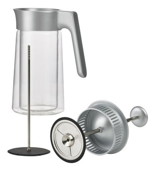 Jacob Jensen French Press / Kaffeebereiter – 0,8 l, 8 Tassen, Borosilikatglas/PP