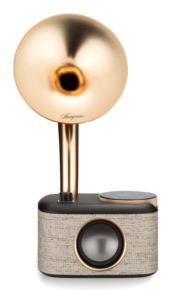 Sangean CP-100D – Tragbares DAB+ Radio, UKW, Bluetooth – Schwarz/Gold