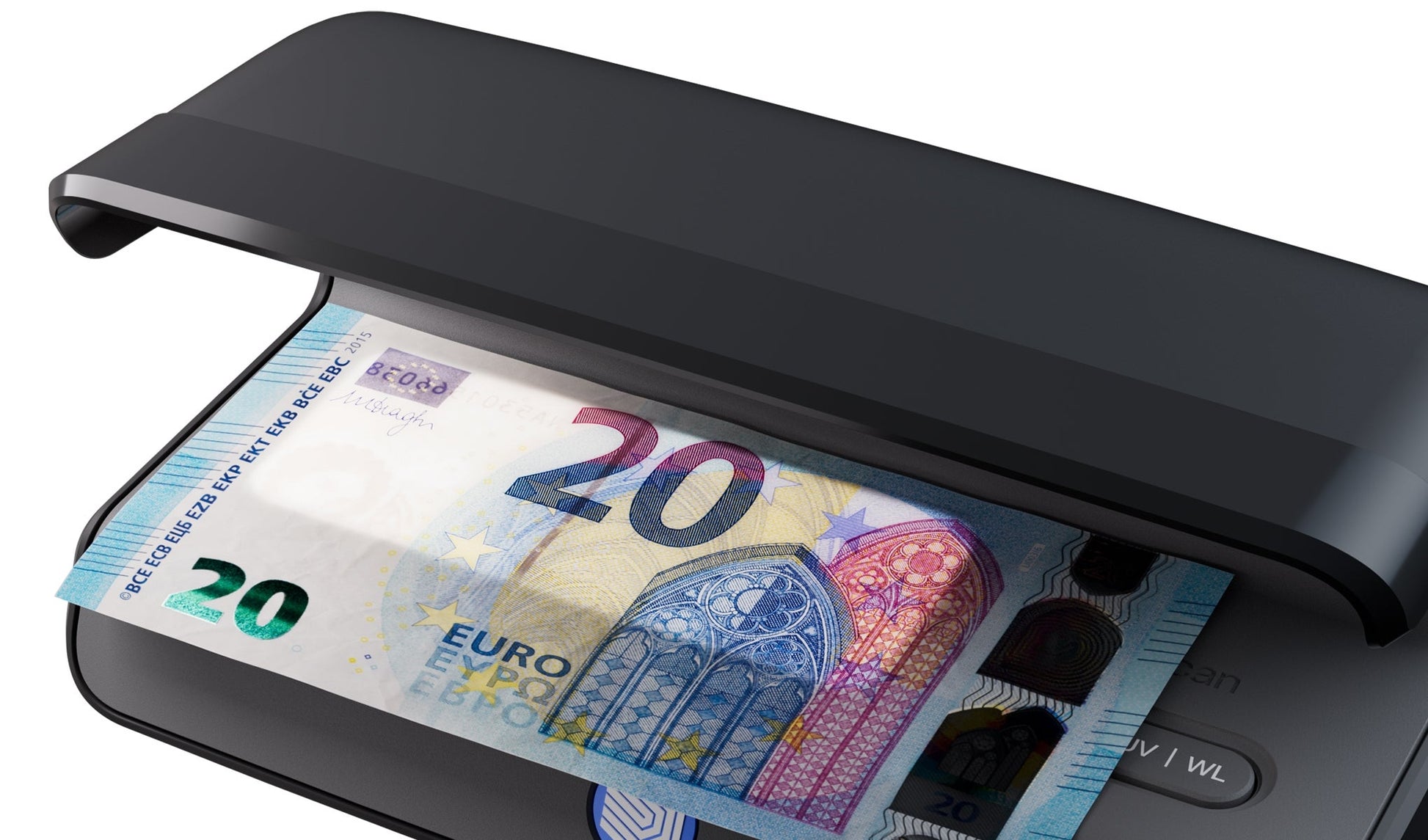 Safescan 75 – UV-Banknotentester, LED UV (3 Lampen), Schwarz
