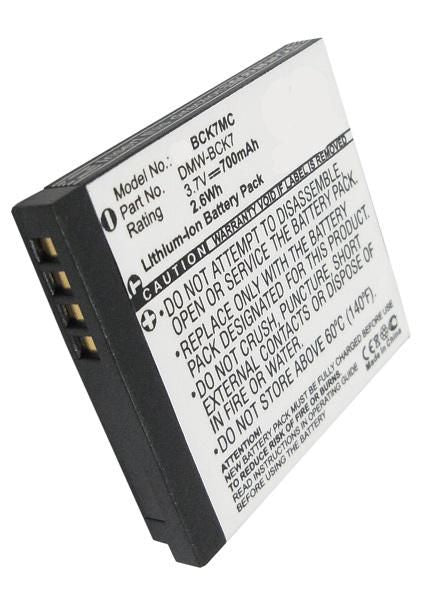 CoreParts DMW-BCK7 Kameraakku – 700 mAh (3,7 V, 2,6 Wh) – für Lumix DMC-FP77, DMC-FS14, DMC-FS22 – Schwarz