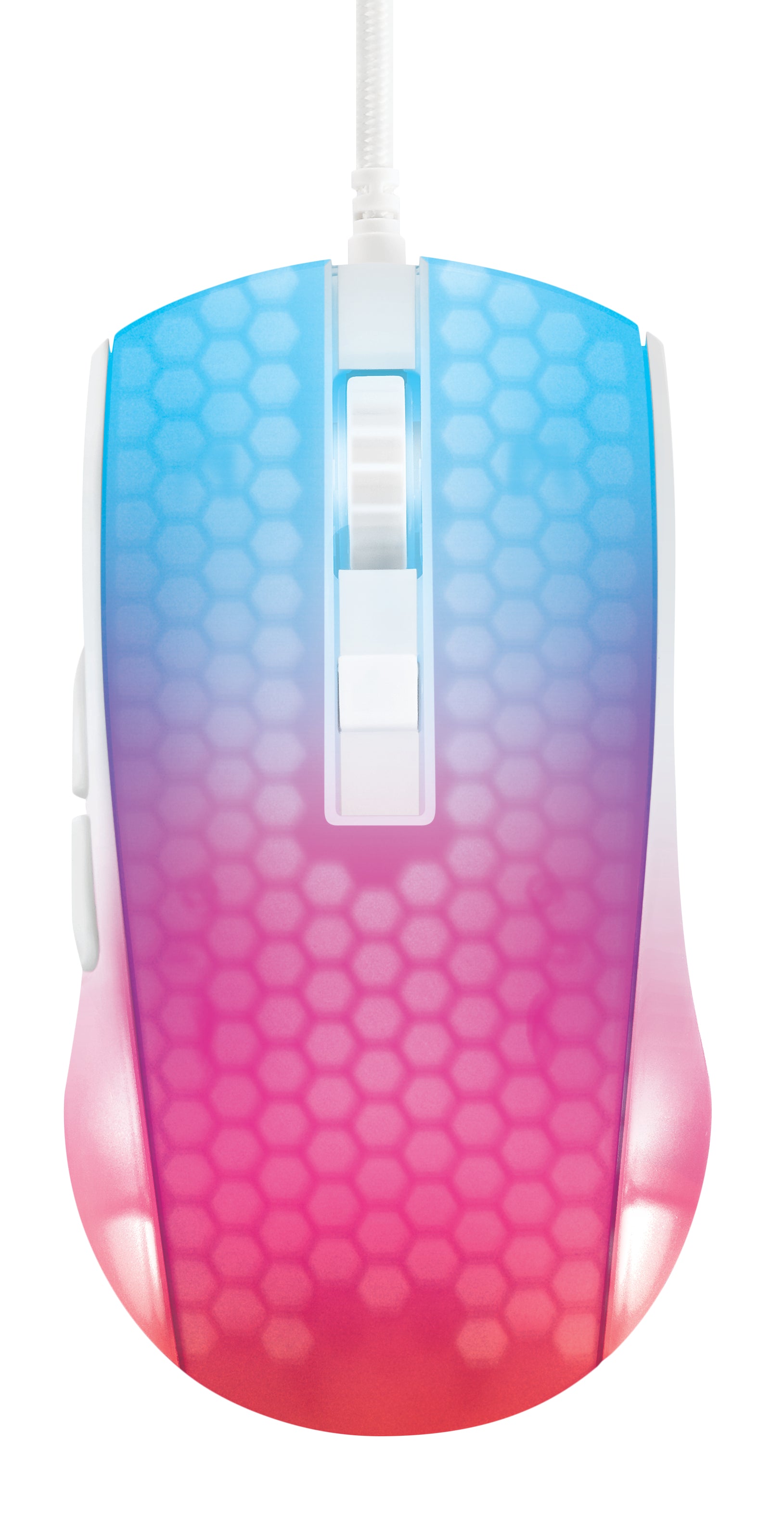 Deltaco Gaming DM310 – Gaming-Maus – Kabelgebunden (USB‑A), 6200 DPI, RGB-Beleuchtung, rechts, Weiss