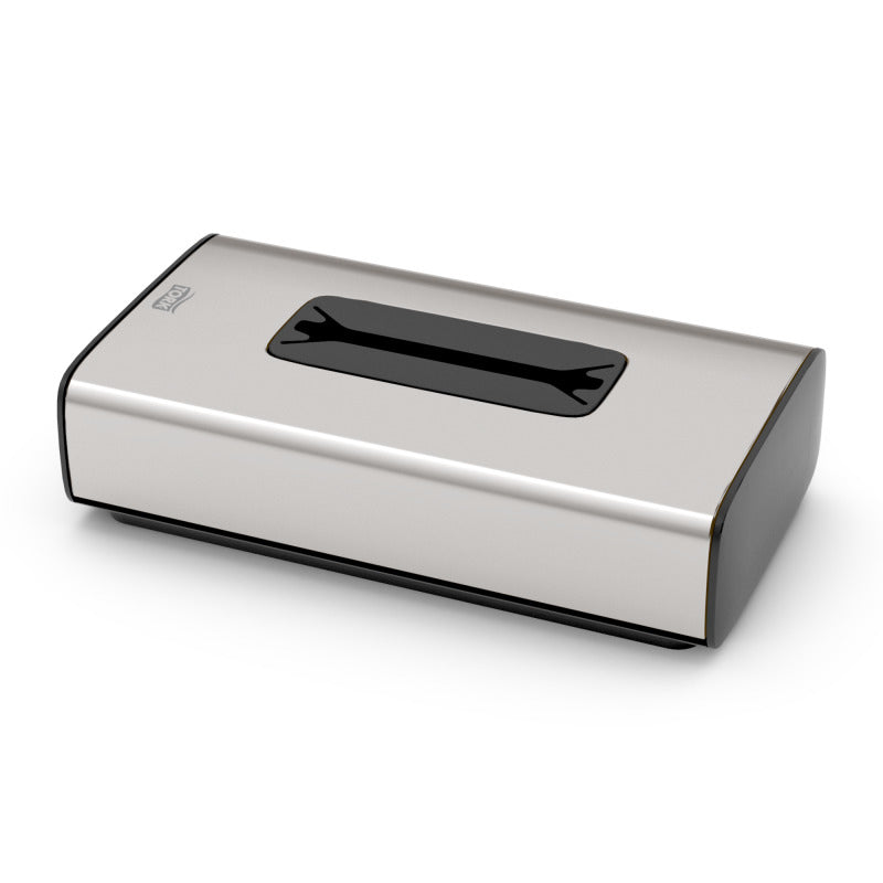 Tork Kosmetiktuch-Spender – Wandmontiert, Metall/Kunststoff, 25,6×13,6×6,7 cm, Edelstahl (gebürstet)