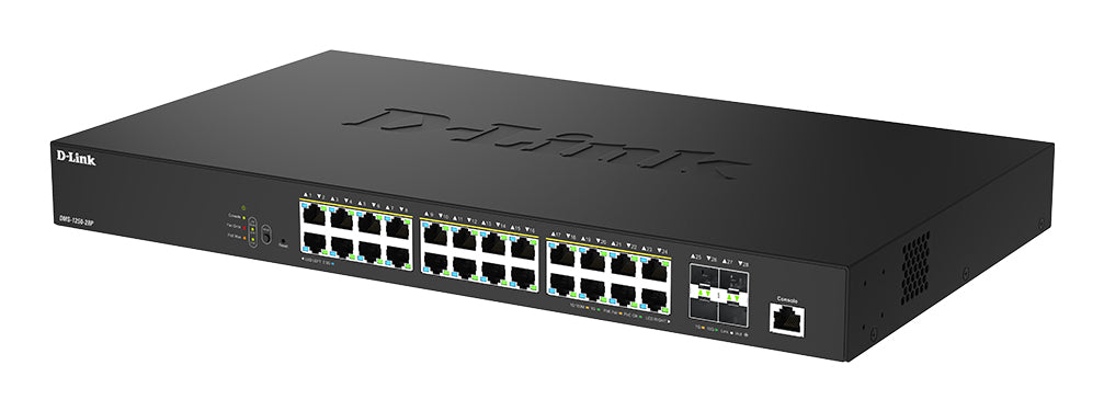 D-Link DMS-1250-28P/E – Managed Switch – 24×2.5G, 4×SFP+, L2, PoE 475 W, 1U