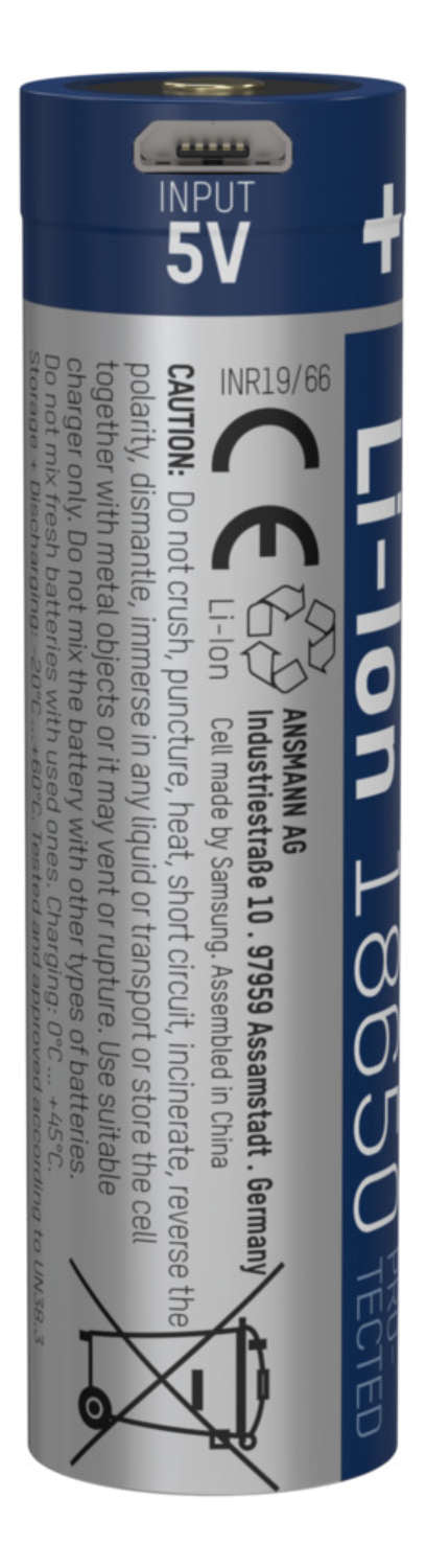 Ansmann 18650 Akku 3,6 V 2600 mAh 9,36 Wh Li-Ion