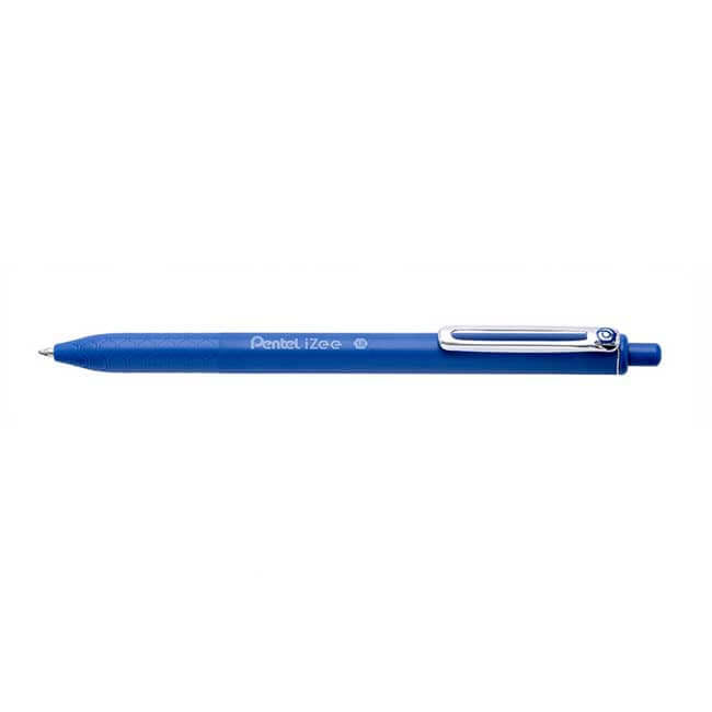 Pentel iZee BX470-C Kugelschreiber – Blau, 1 mm Spitze, Druckmechanik, Hellblau, Nachfüllbar