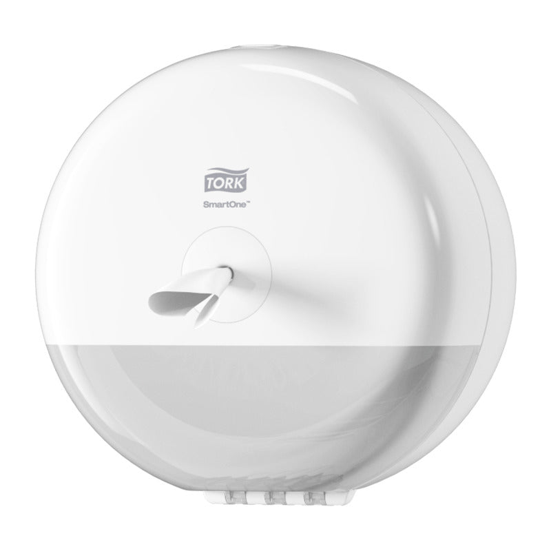 Tork Toilettenpapierspender – Kunststoff, weiss, für T9 Nachfüllung, 21,9 × 15,6 × 21,9 cm