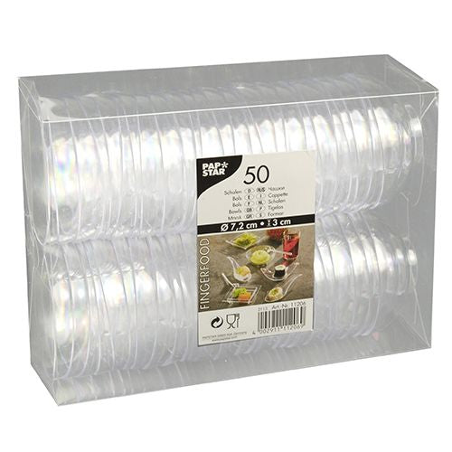 Papstar Fingerfood-Schale PS, rund – 65 ml Ø 7,2 cm – transparent – 50 Stk.