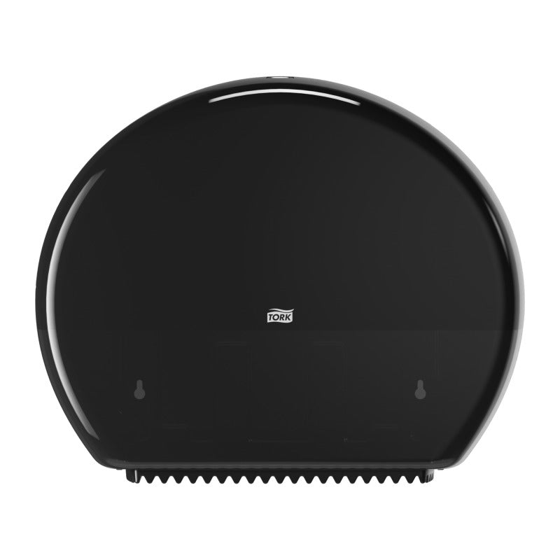 Tork Toilettenpapierspender – Kunststoff, schwarz, für Tork T1 Nachfüllung, 43,7 × 13,3 × 36 cm