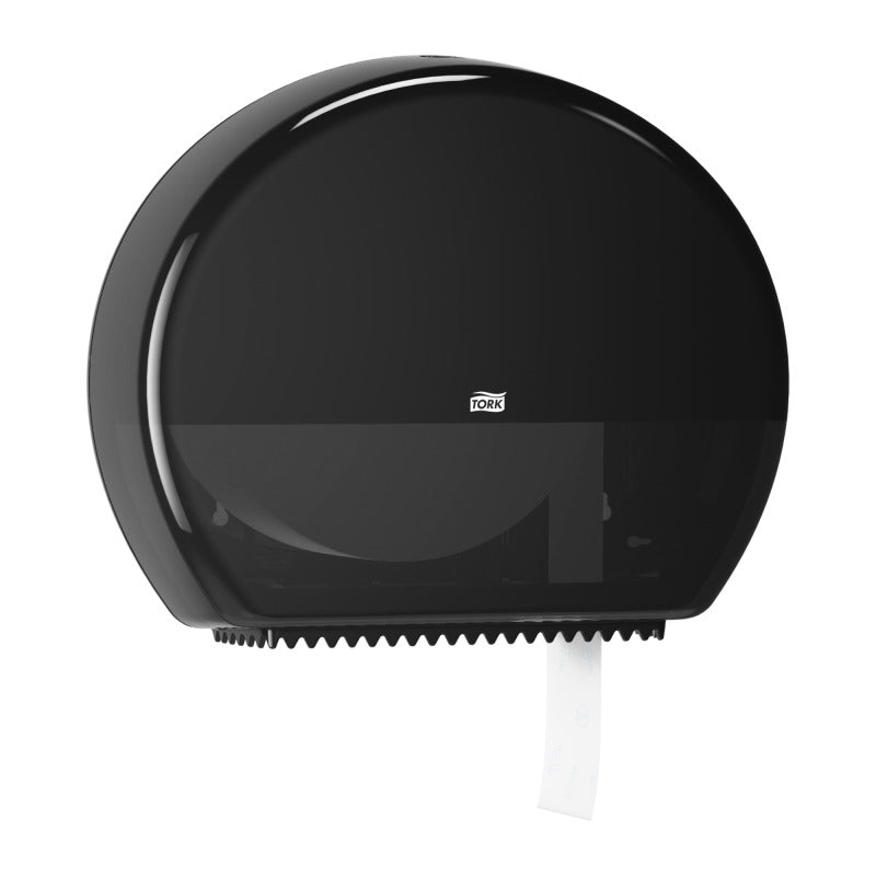 Tork Toilettenpapierspender – Kunststoff, schwarz, für Tork T1 Nachfüllung, 43,7 × 13,3 × 36 cm