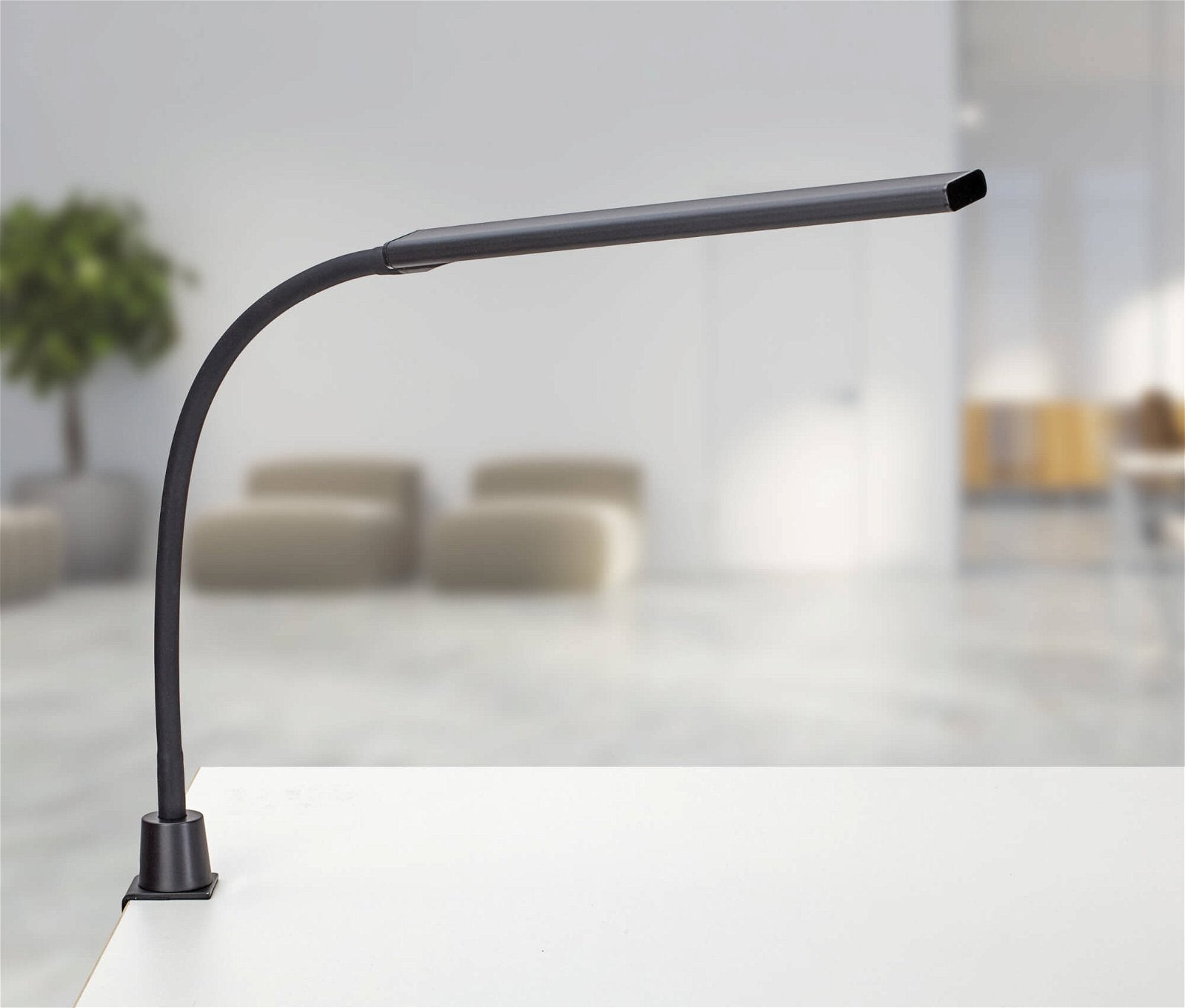 MAUL Tischleuchte MAULpirro 8202690 – LED 7 W, 726 lm, 3000 K, dimmbar, Klemmfuss – Schwarz