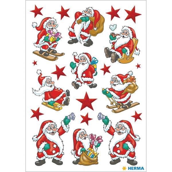 HERMA Schmucketiketten – Klassisches Weihnachten – 63 Stück – permanent – mehrfarbig – 84 × 120 mm