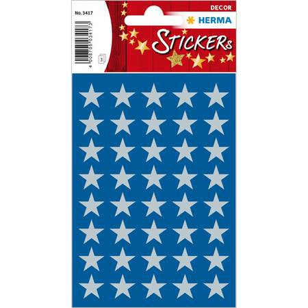 HERMA Geschenketiketten – Sterne – 120 Etiketten – permanent, Papier – Bogen 84 × 120 mm
