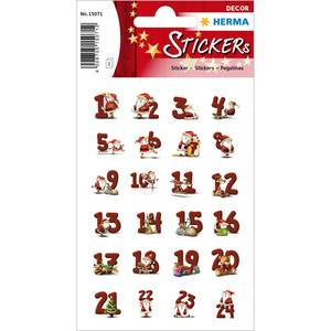 HERMA Schmucketiketten, Dekor Weihnachten – 84 × 120 mm – Rot – 3 Blatt