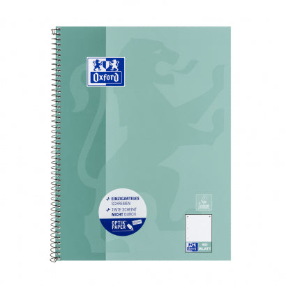 Oxford Collegeblock – 220 × 295 mm – Hardcover, mikroperforiert, Ausreisshilfe, blau/grün, EU Ecolabel