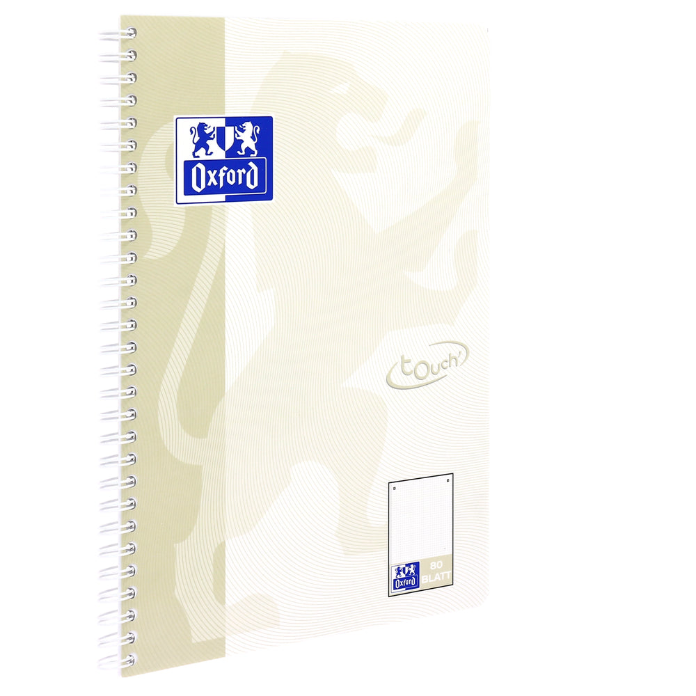 Oxford Collegeblock, Karton, 80 Blatt, 4-fach gelocht, perforiert, 90 g/m² – sand, für SCRIBZEE App
