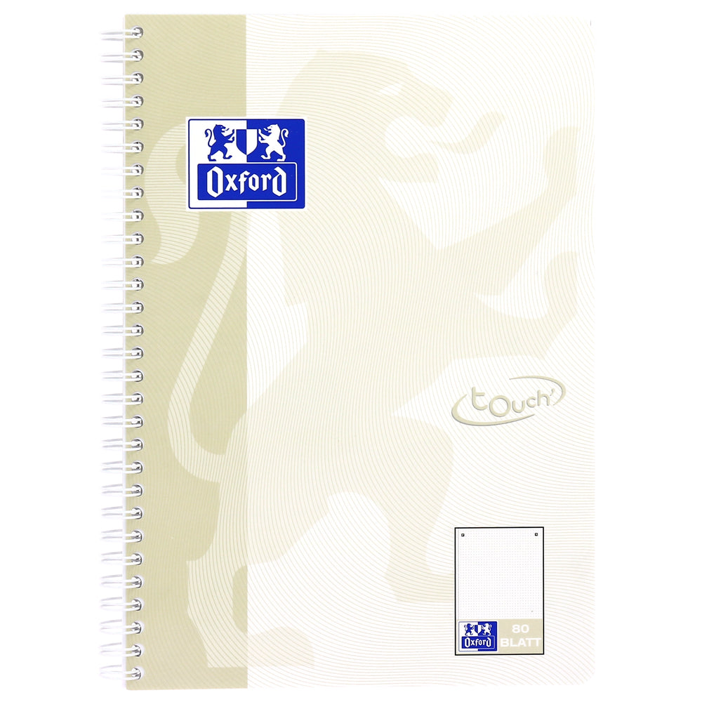 Oxford Collegeblock, Karton, 80 Blatt, 4-fach gelocht, perforiert, 90 g/m² – sand, für SCRIBZEE App