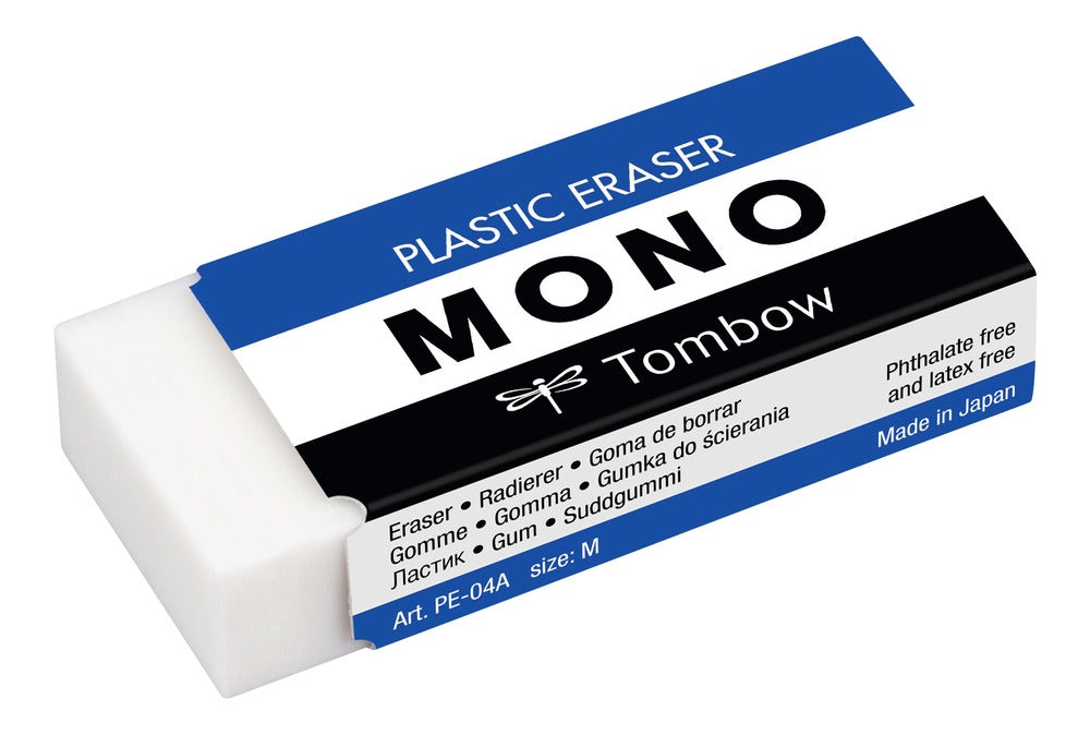 Tombow Radiergummi MONO M – PVC-, Phthalat- & latexfrei, weiss, 1 Stück