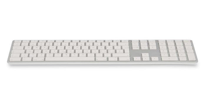 LMP WKB-1243 – Tastatur, kabellos (Bluetooth), CH-Layout (DE-CH), Fullsize (mit Ziffernblock), Scissor