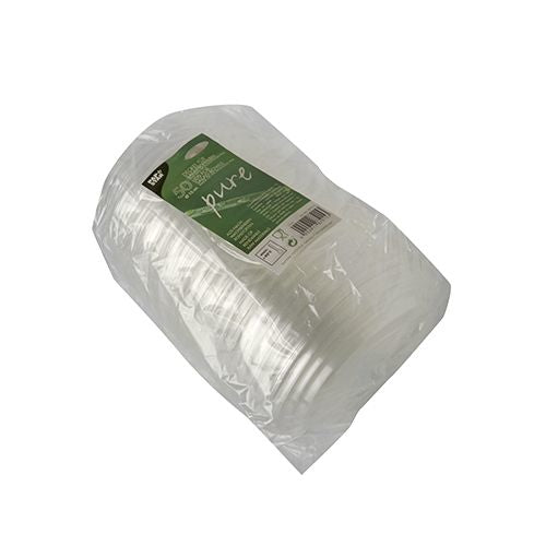 Papstar Deckel für Salatschale pure, PLA – Ø 15 cm × 2 cm – transparent – 50 Stk.