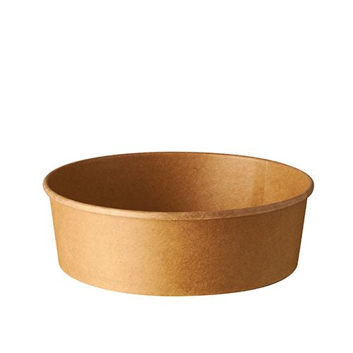 Papstar Salatschalen Karton – 500 ml, Ø 15 cm, braun, 50 Stück