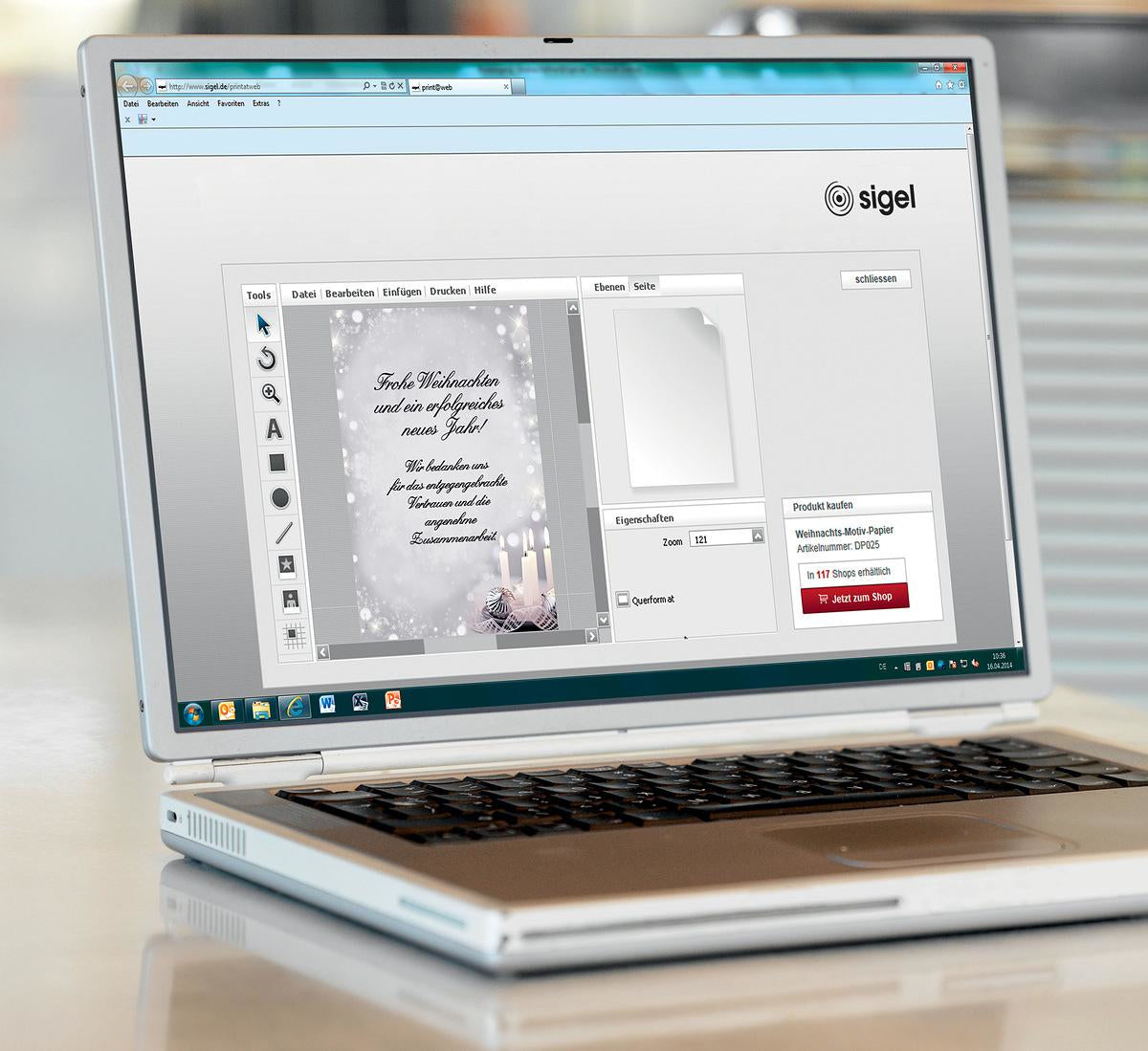Sigel Motivpapier – A4, 90 g/m², Motiv: Christmas Silence – für Inkjet/Laser/Kopierer – FSC – 100 Blatt
