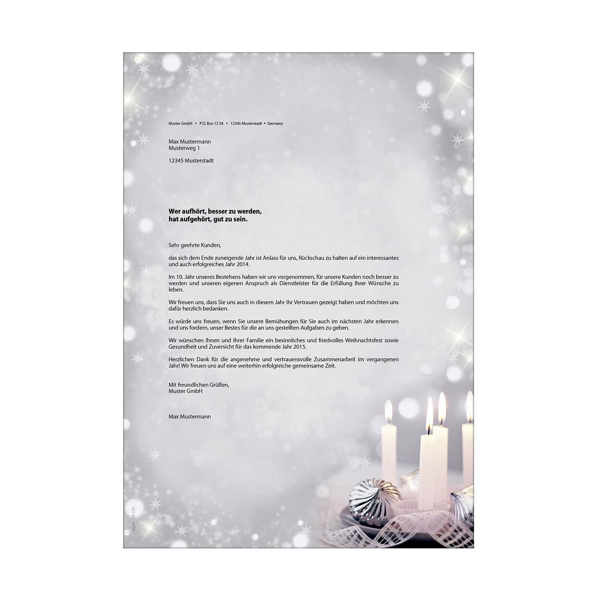 Sigel Motivpapier – A4, 90 g/m², Motiv: Christmas Silence – für Inkjet/Laser/Kopierer – FSC – 100 Blatt