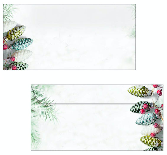Sigel Weihnachts-Couvert C5/6 Pergamentmotiv mehrfarbig Nassklebung 90 g/m² – 50 Stk.