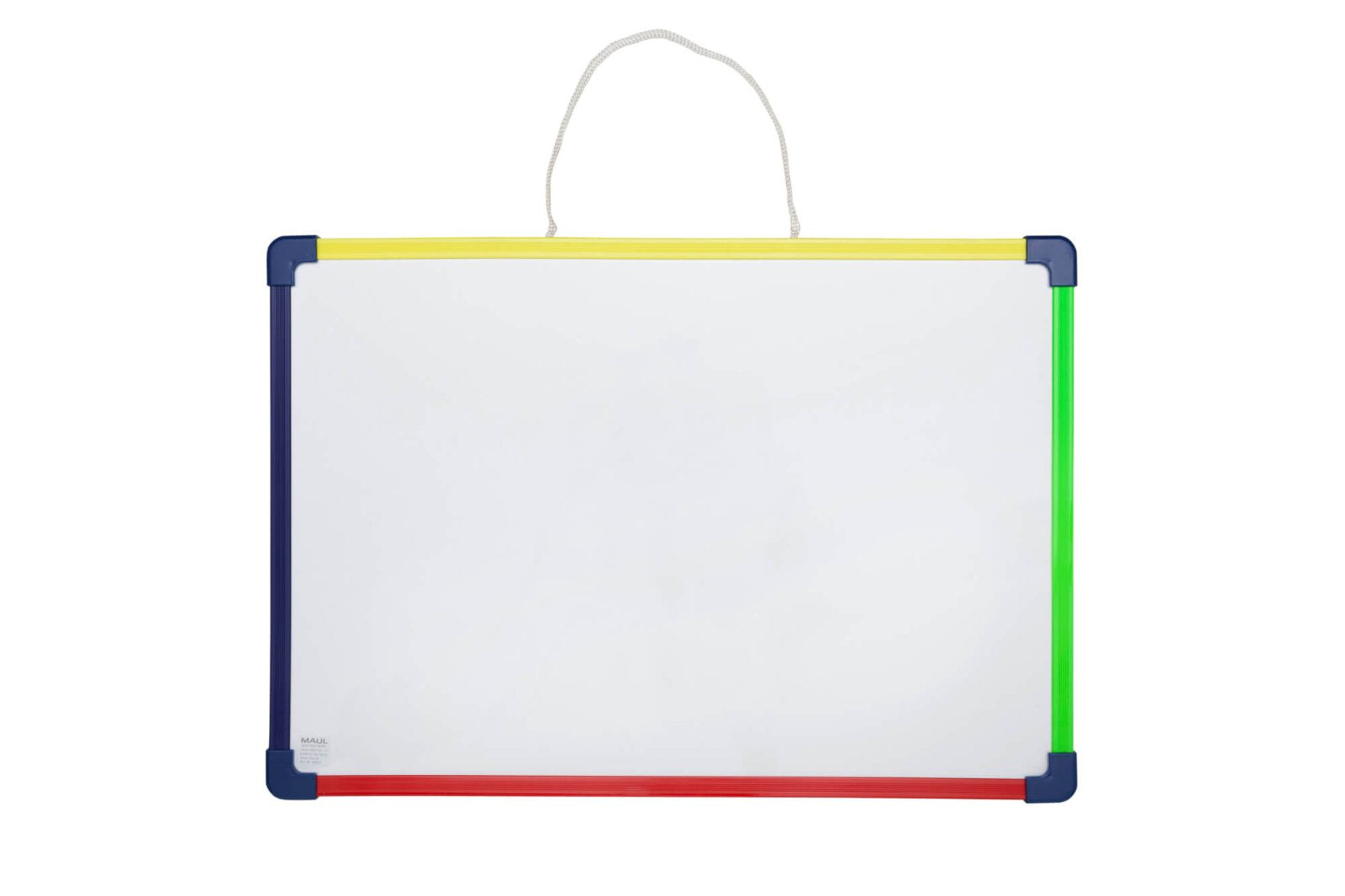 MAUL Whiteboard – 40 × 28 cm, lackierter Stahl, magnetisch, Kunststoffrahmen, Wandmontage, beidseitig
