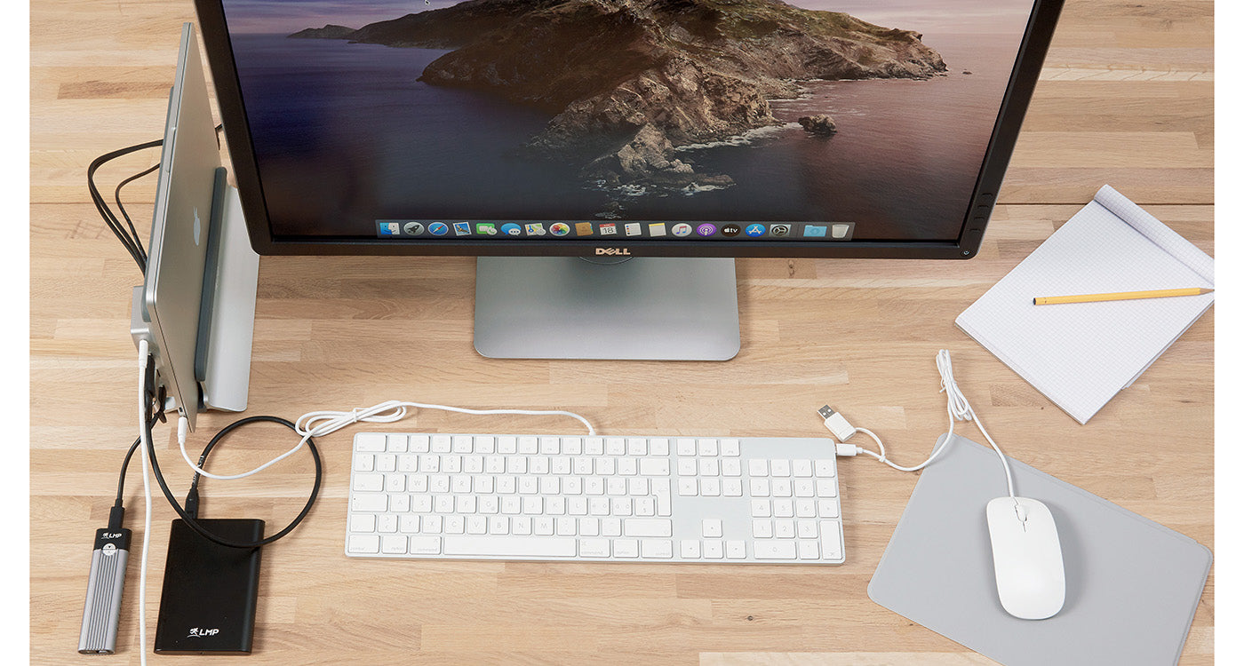 LMP KB-1843 – Tastatur, kabelgebunden (USB-C), CH-Layout (DE-CH), Fullsize (mit Ziffernblock), Scissor, Silber