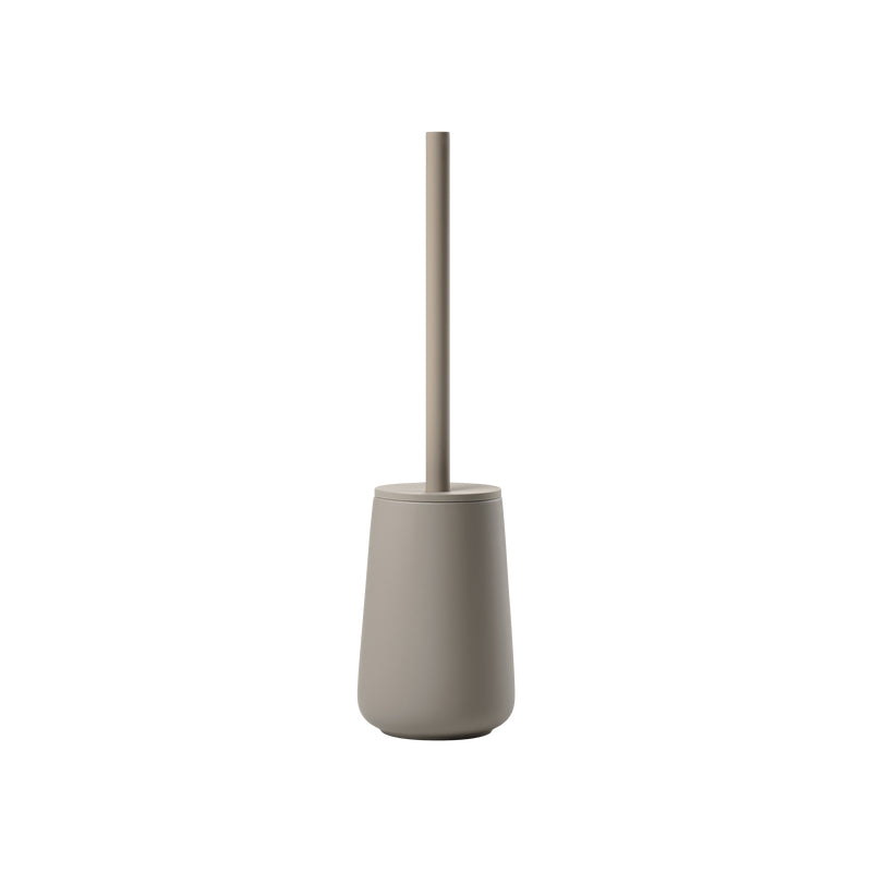 Zone Denmark Nova One – WC-Bürstenset – Keramik, Edelstahl, graubraun, H 37 cm, Ø 10,3 cm