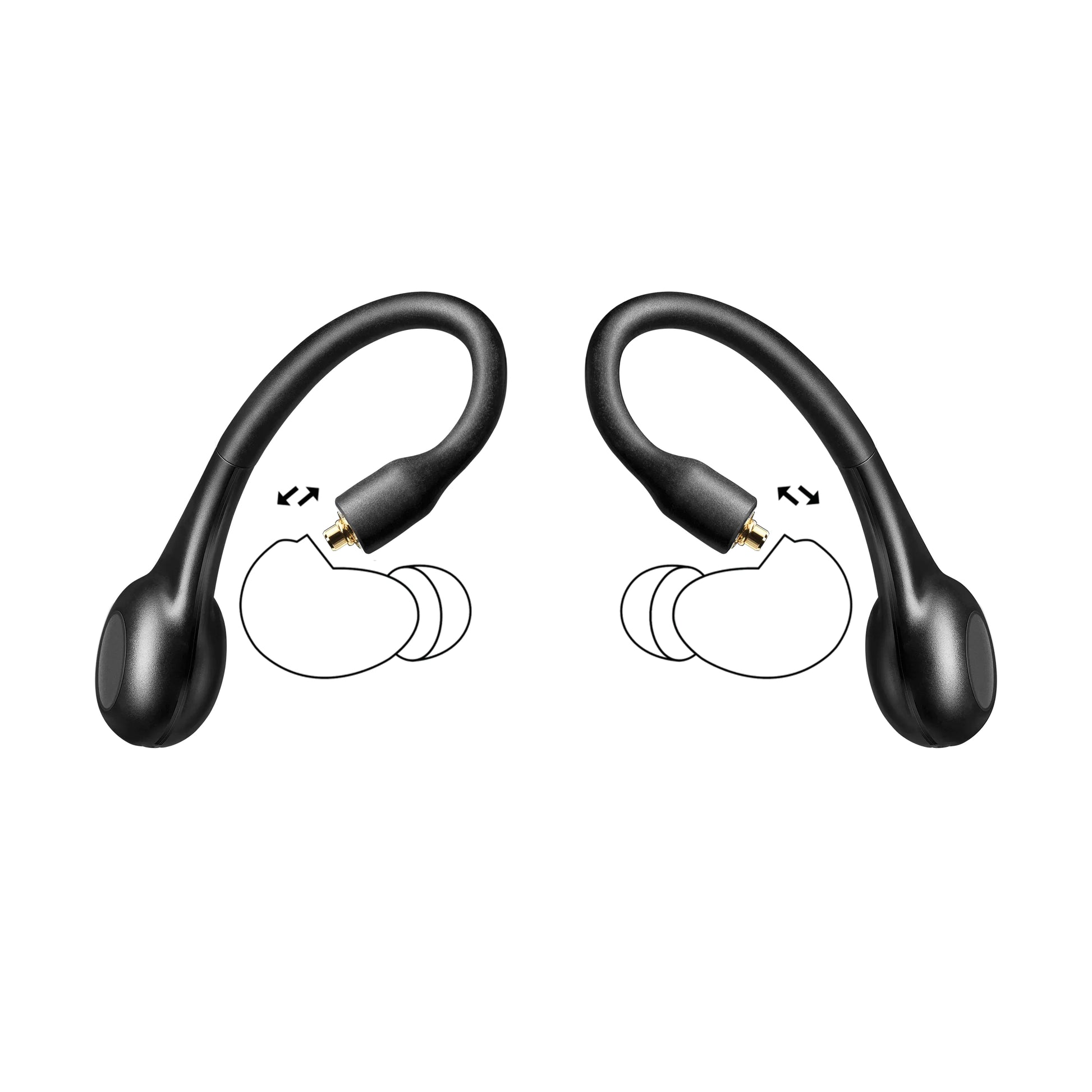 Shure True Wireless Secure Fit Adapter G2 – Headset-/Audio-Adapter für Shure Ohrhörer mit abnehmbarem Kabel