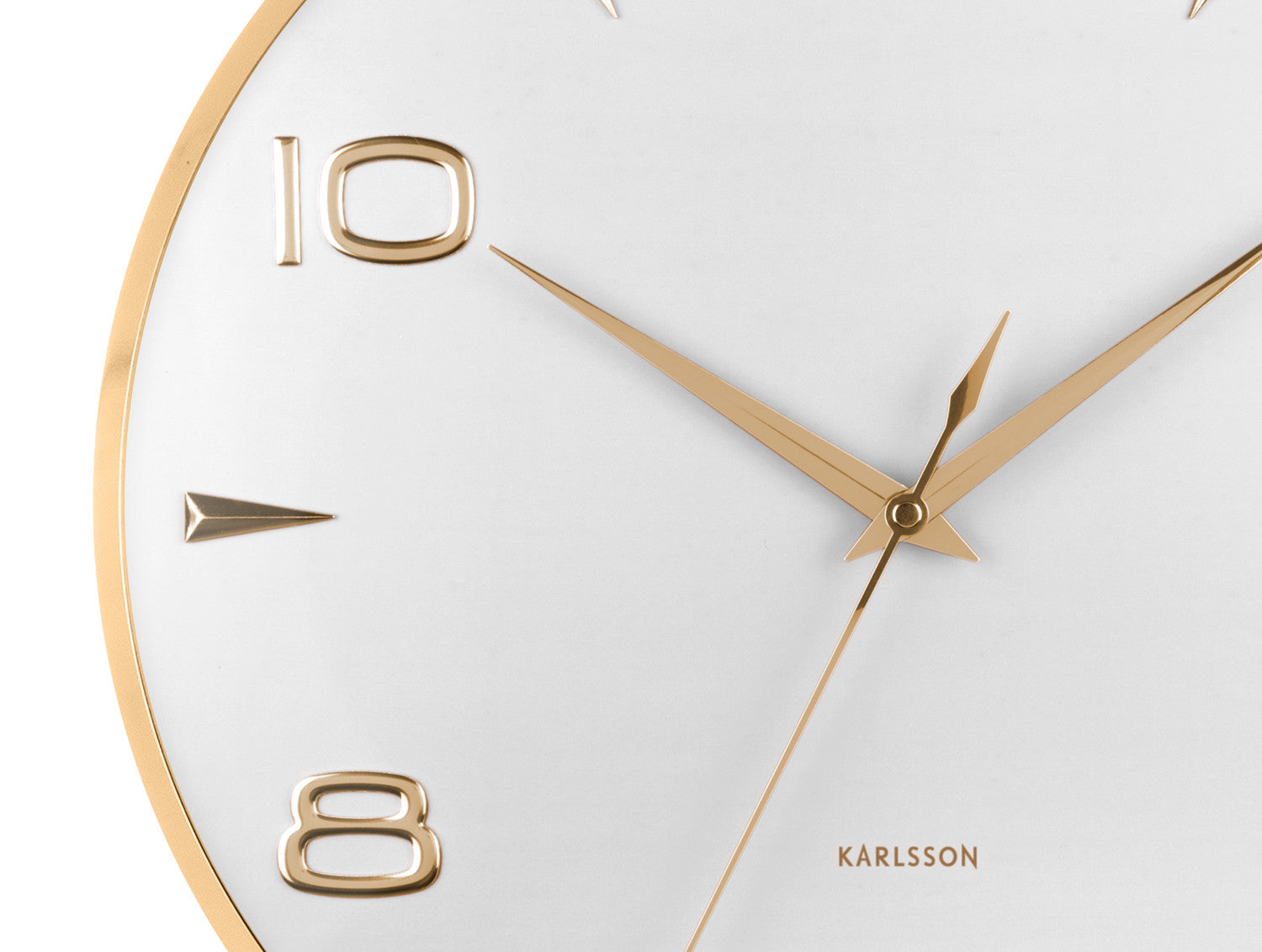Karlsson Wanduhr Sienna Glow – Ø 40,6 cm, weiss, Metall