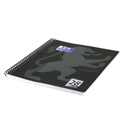 Oxford Collegeblock, Karton, 80 Blatt, 4-fach gelocht, perforiert, 90 g/m² – Schwarz, für SCRIBZEE App