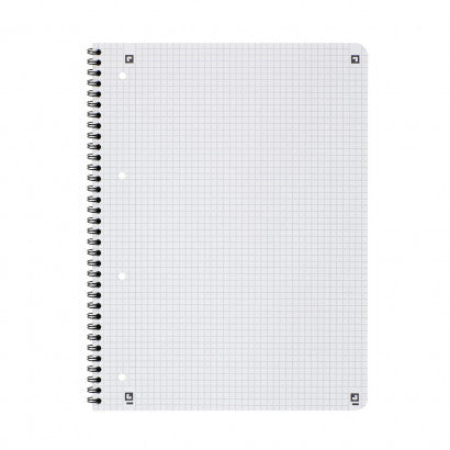 Oxford Collegeblock, Karton, 80 Blatt, 4-fach gelocht, perforiert, 90 g/m² – Schwarz, für SCRIBZEE App