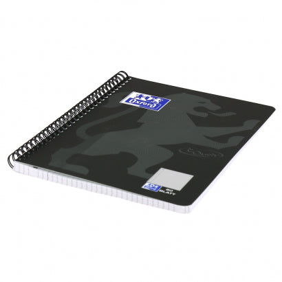 Oxford Collegeblock, Karton, 80 Blatt, 4-fach gelocht, perforiert, 90 g/m² – Schwarz, für SCRIBZEE App