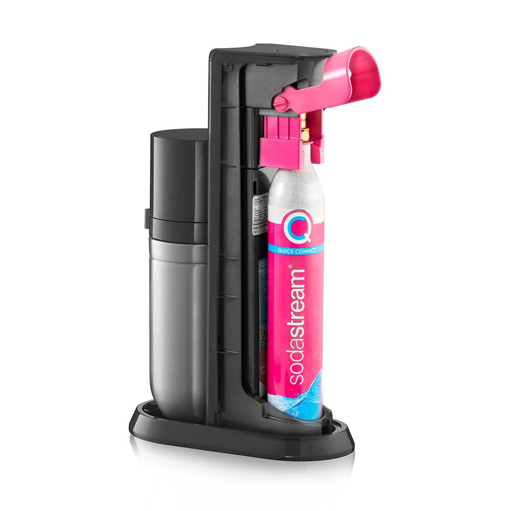 SodaStream DUO – Wassersprudler, 2 Flaschen (2× Glas), 60 l, Schwarz