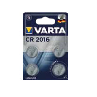Varta Knopfzellen CR2016, Lithium-Mangandioxid, 3 V – 4 Stk.