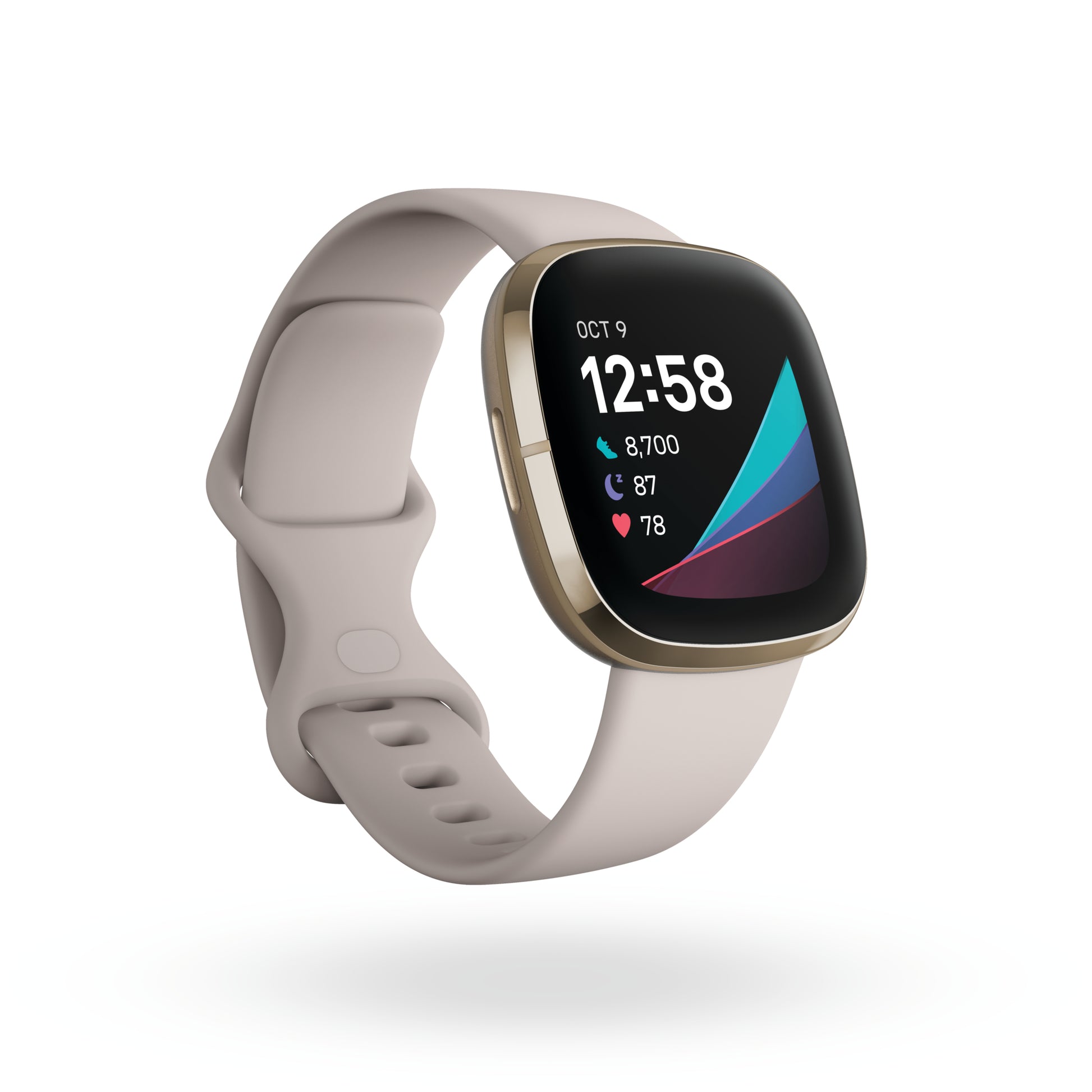 Fitbit Sense FB-512GLW – Smartwatch – GPS, Weiss