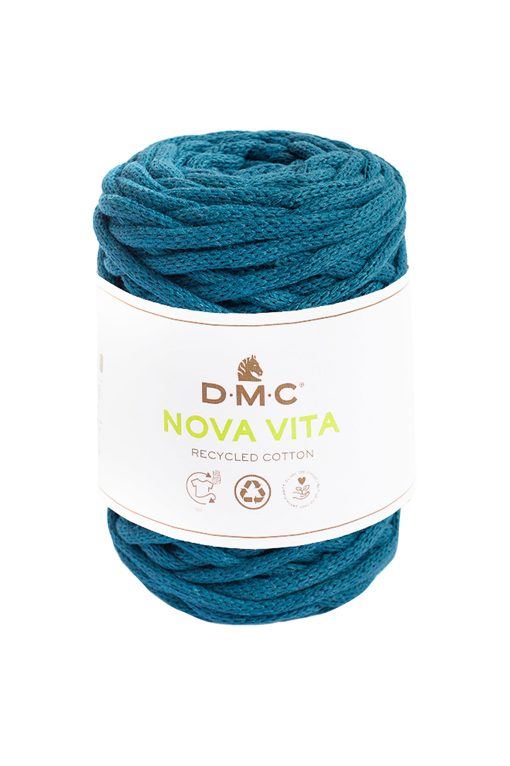 DMC Nova Vita Garn Blau – 250 g, 55 m, Nadel 12 mm, 80% Baumwolle/20% Polyester, 1 Stk.