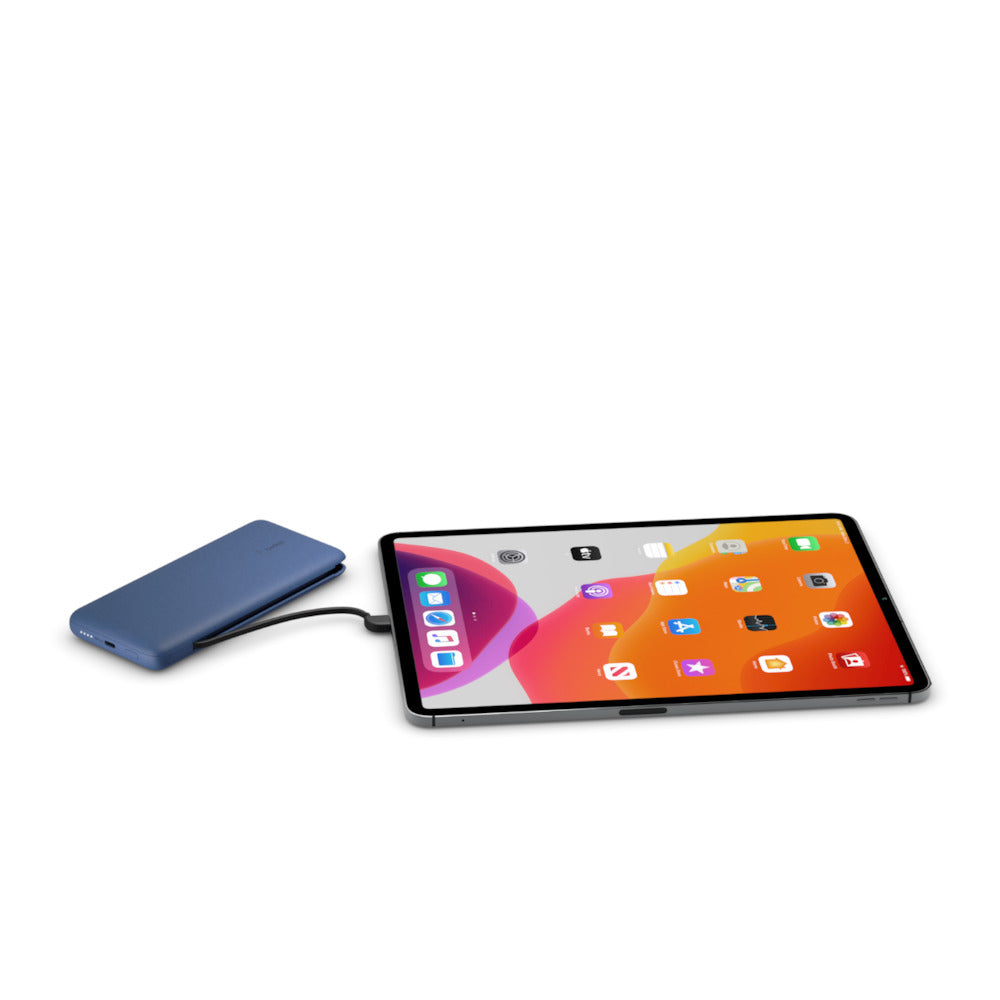 Belkin Powerbank 10000 mAh, inkl. USB-C- und Lightning-Kabel, Blau