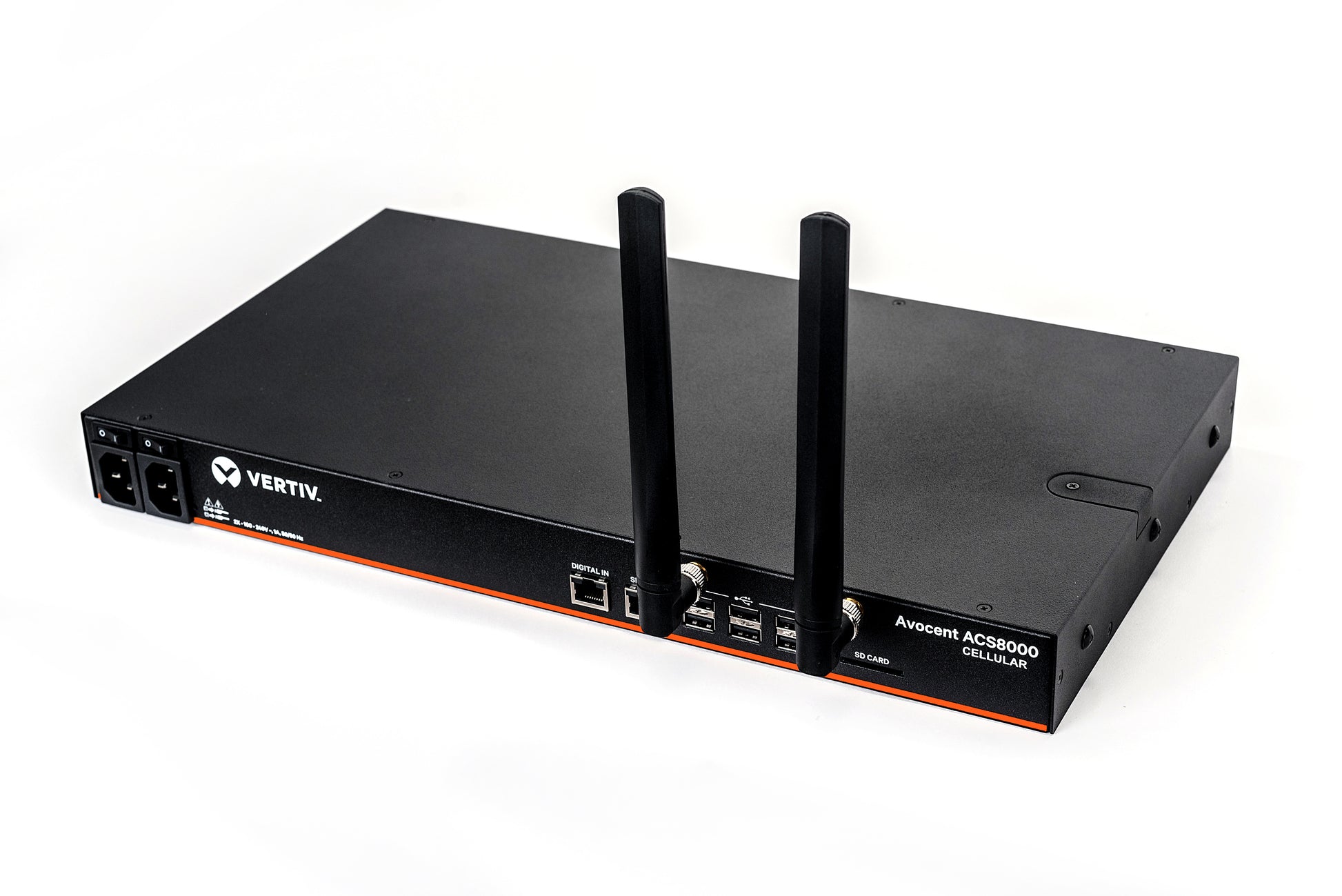 Vertiv ACS8008 – 8-Port KVM-over-IP Switch – Rack 1U, 8× Seriell, 8× USB 2.0, 4G/LTE, 2× SFP, FIPS 140-2