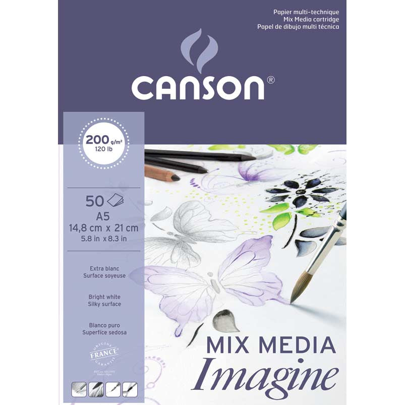 Canson Skizzenblock – A1 – 200 g/m² – 25 Blatt – für Tinte & Farbe auf Wasserbasis