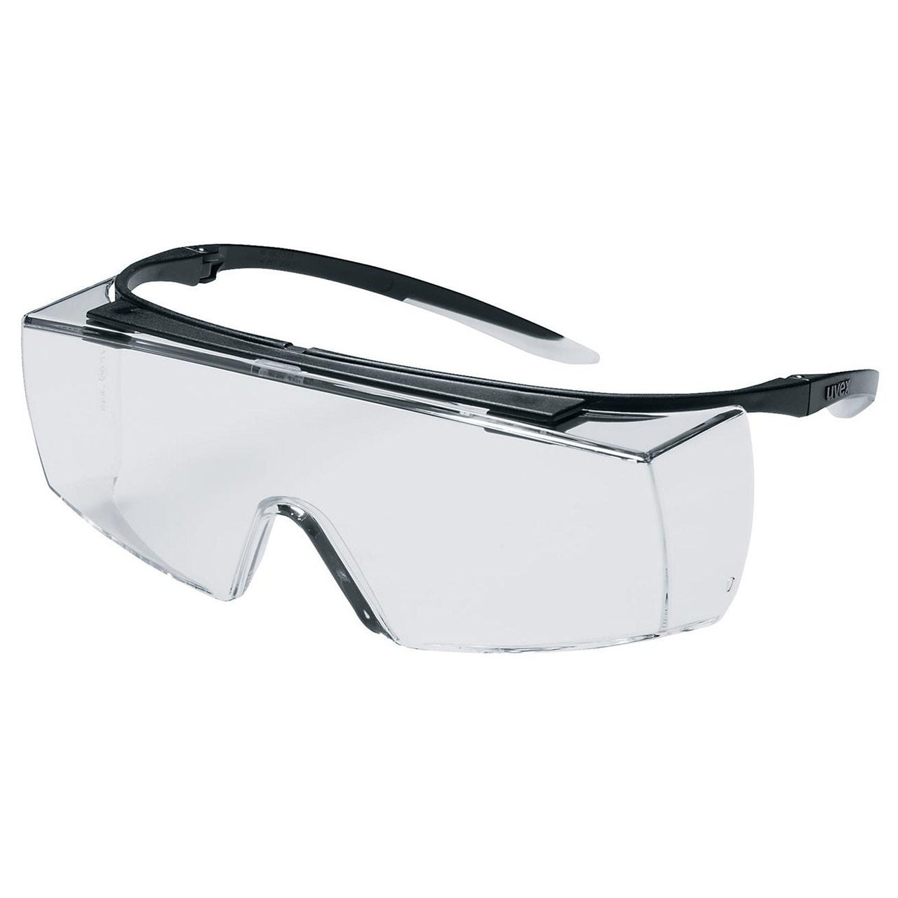 Uvex Schutzbrille Super OTG 9169 – klar, beschlagfrei, kratzfest, UV-Schutz, schwarz