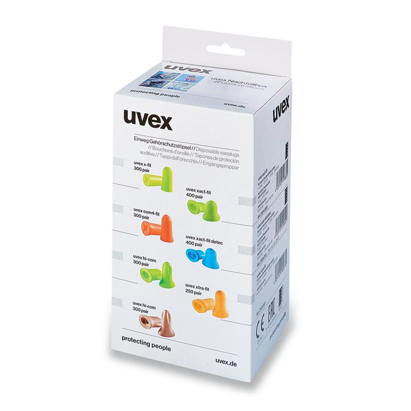Uvex com4-fit Einweg-Ohrstöpsel – SNR 33 dB – Orange – 300 Paar